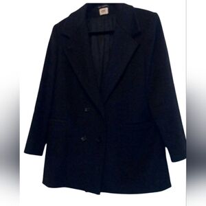 Wool double-breasted coat